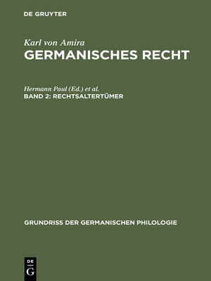 cover image of Rechtsaltertümer